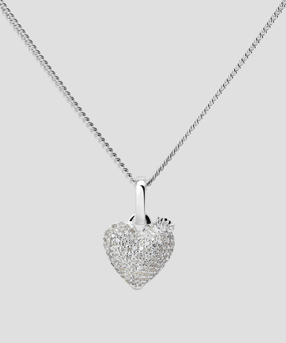 Tane Charm Corazón En Plata .925 Con Diamantes Unisex