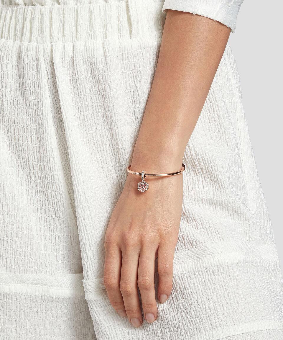 Pandora Charm En Plata .925 Corazón Con Infinito Resplandeciente Con Zirconia Cúbica Mujer