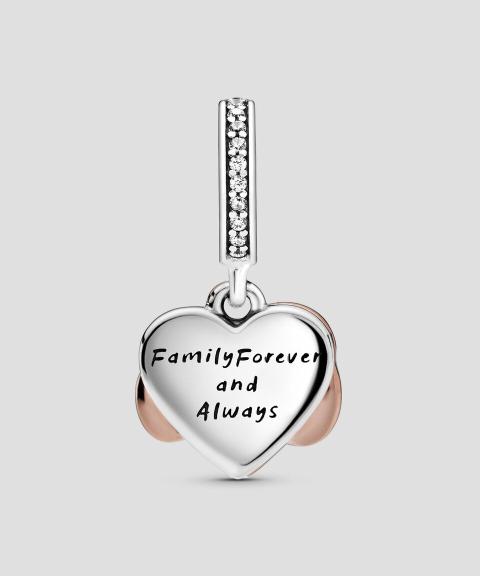 Pandora Charm En Plata .925 Corazón Con Infinito Resplandeciente Con Zirconia Cúbica Mujer