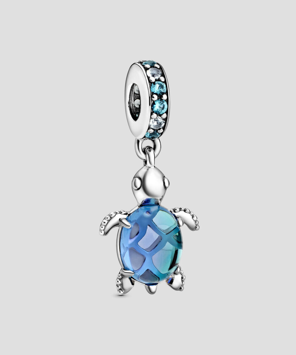 Pandora Charm en Plata .925 Tortuga Marina en Cristal de Murano Mujer