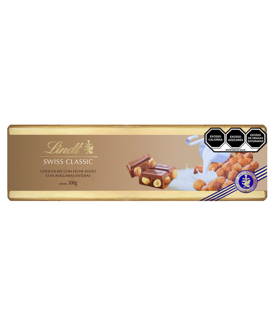 Lindt Chocolate con Leche Suizo con Avellanas Enteras Swiss Classic 300 gr