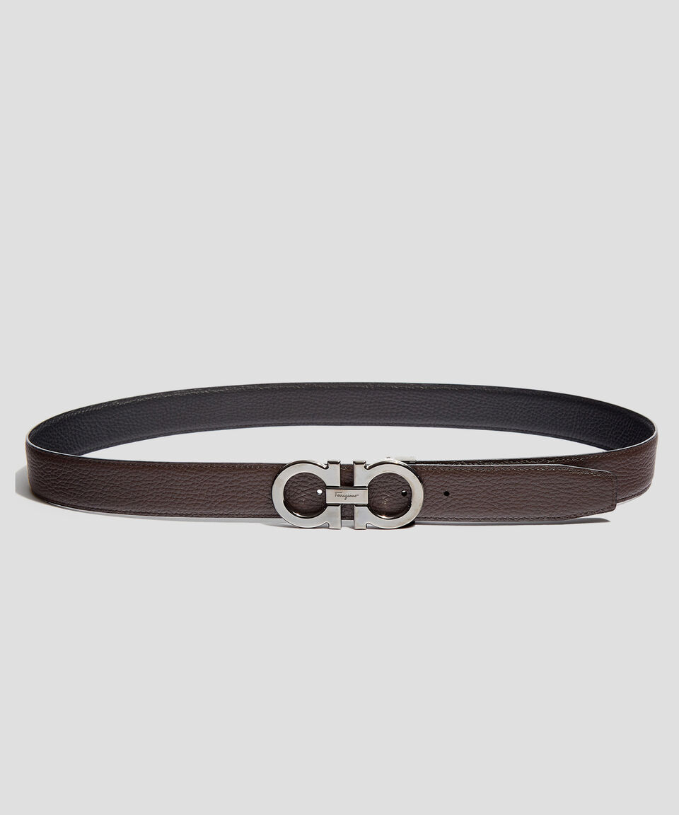 Ferragamo Cinturón Ajustable de piel granulada Hombre