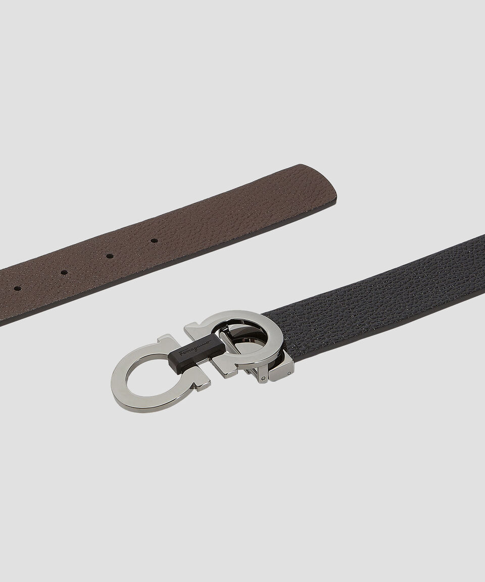 Ferragamo Cinturón Gancini Ajustable Y Reversible Hombre