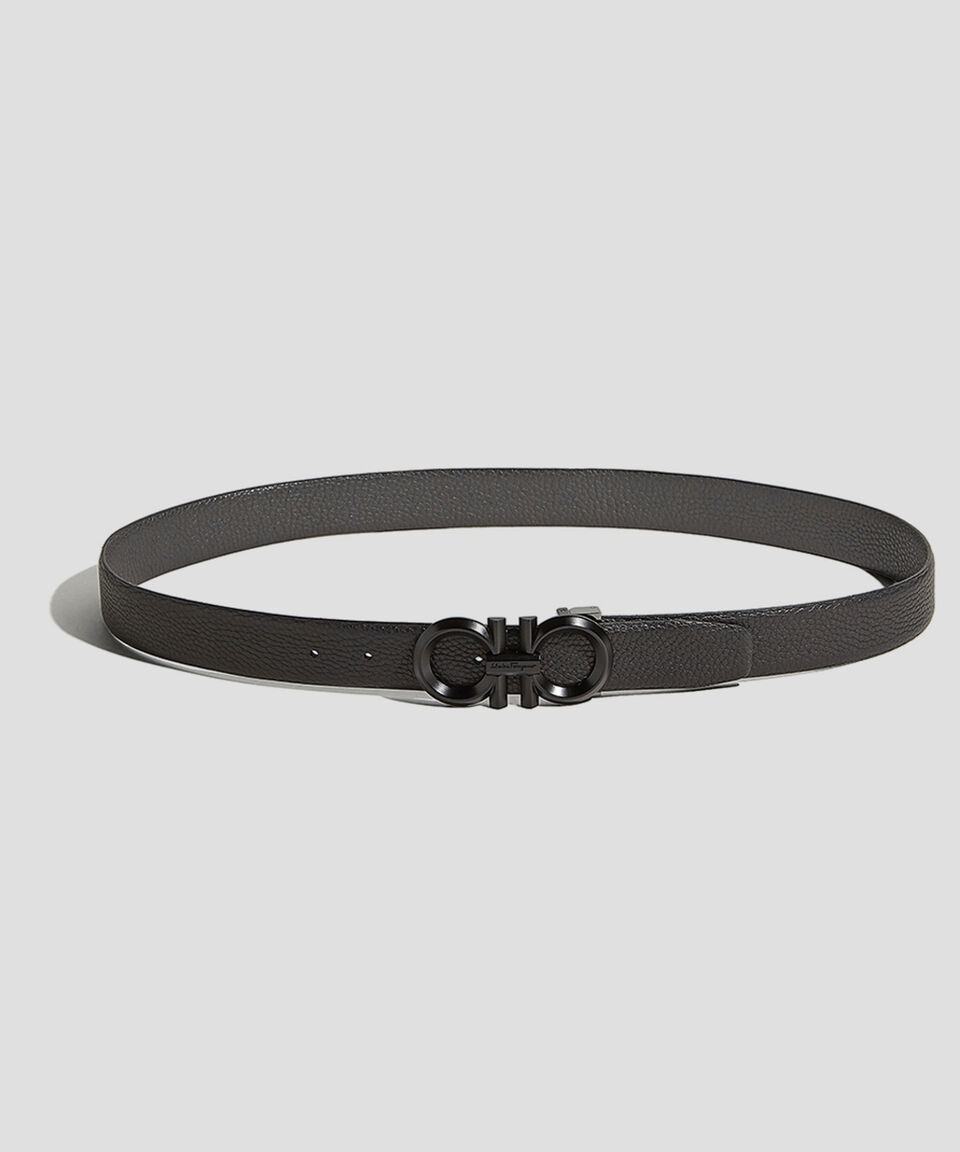 Ferragamo Cinturón Gancini ajustable y reversible Hombre