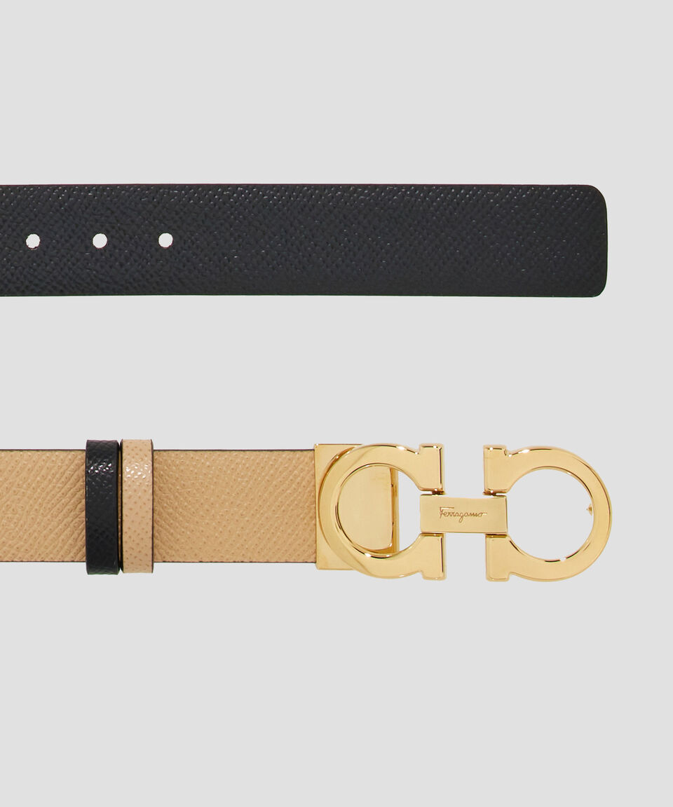 Ferragamo Cinturón Gancini Ajustable Y Reversible Mujer