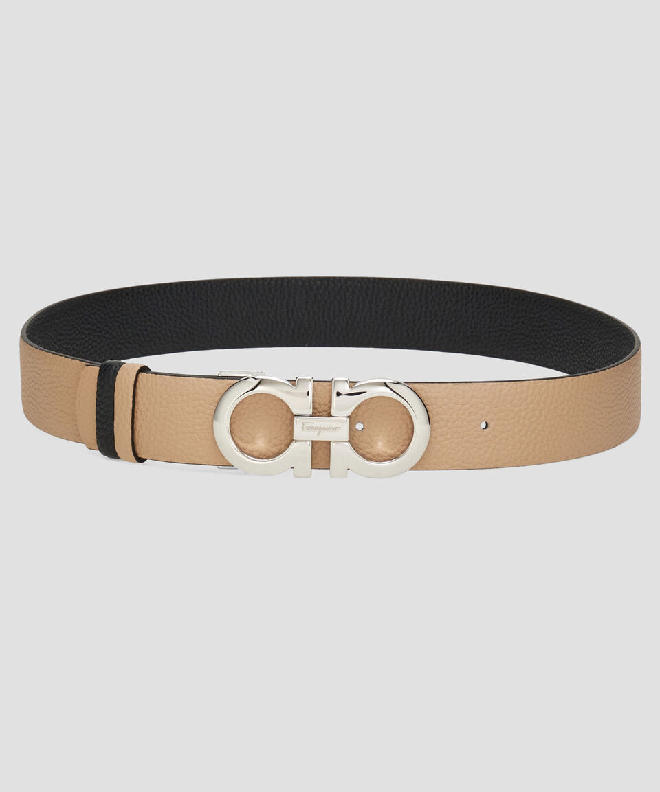 Ferragamo Cinturón Gancini Ajustable Y Reversible Mujer