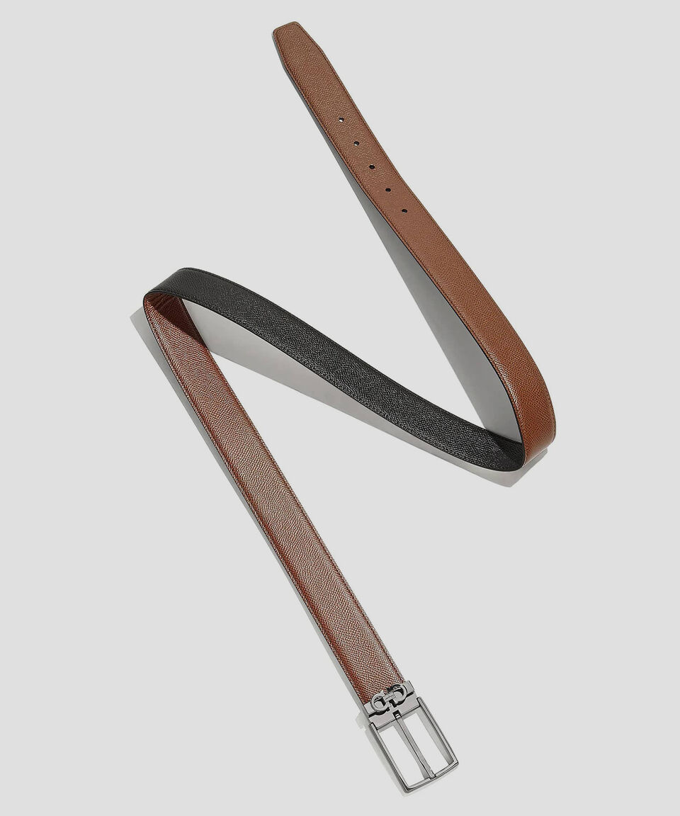 Ferragamo Cinturón reversible y ajustable Gancini Hombre