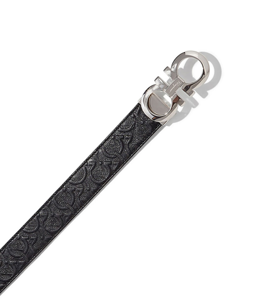 Ferragamo Cinturón Reversible Y Ajustable Gancini Hombre