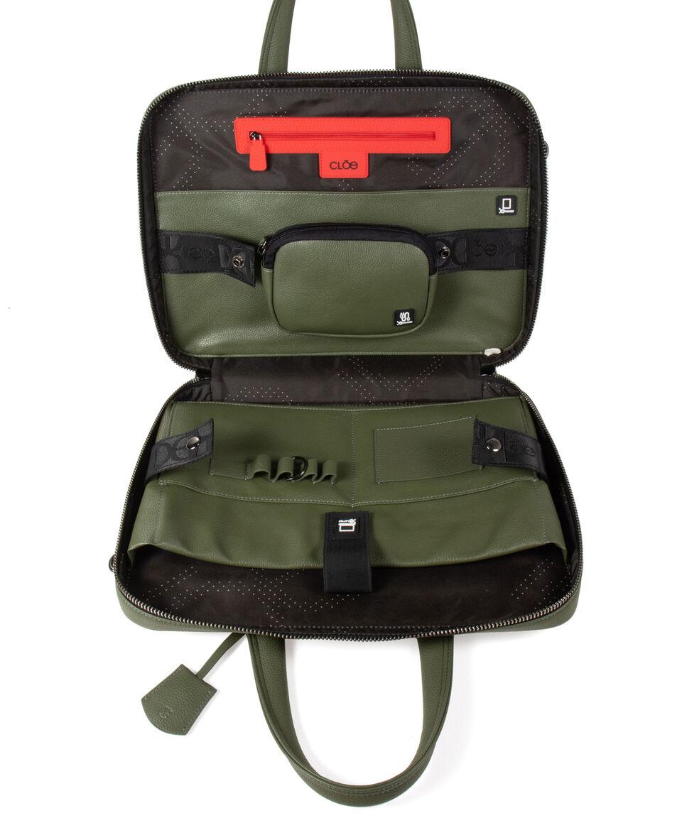 Clóe Porta Laptop 15" En Piel Verde Olivo Hombre