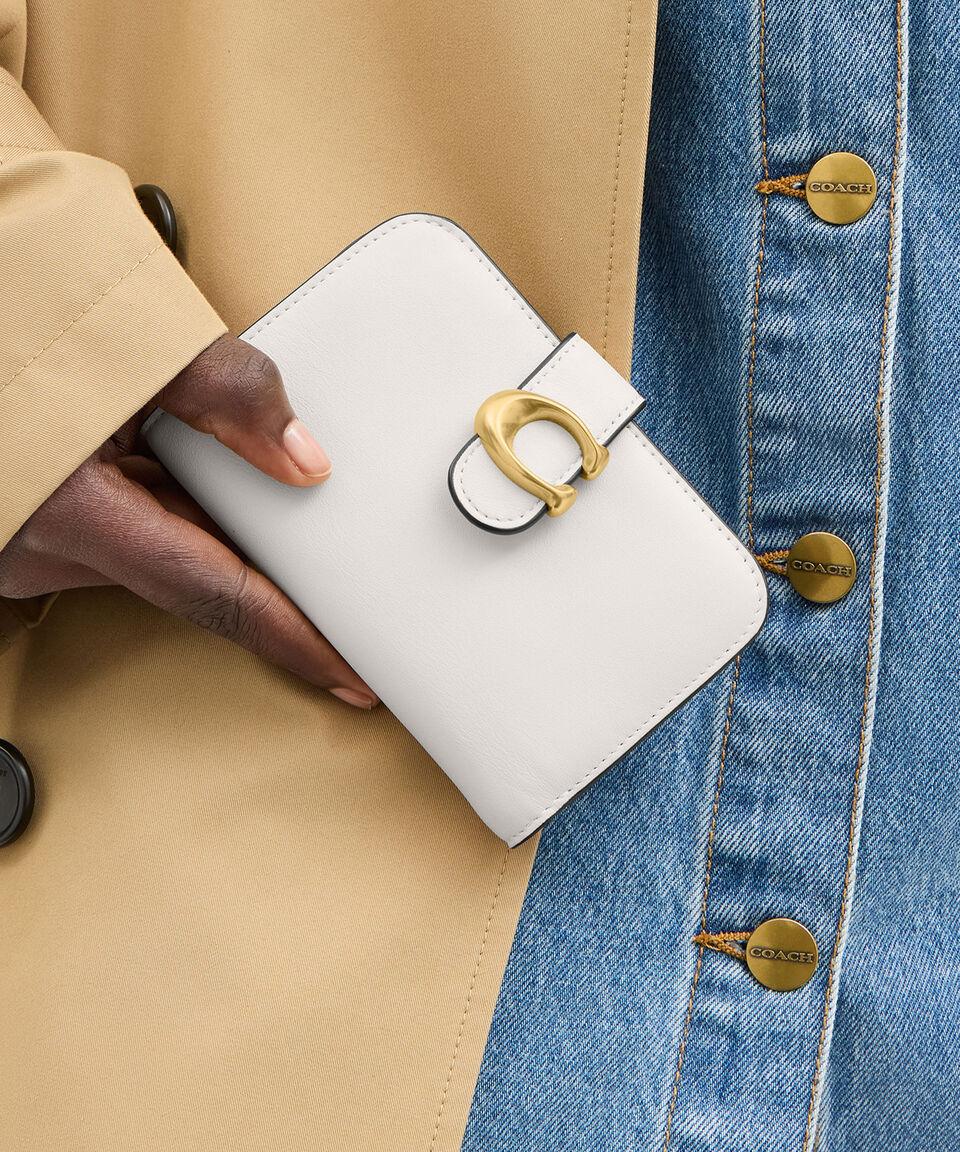 COACH Cartera Blanca En Piel Tabby Mujer