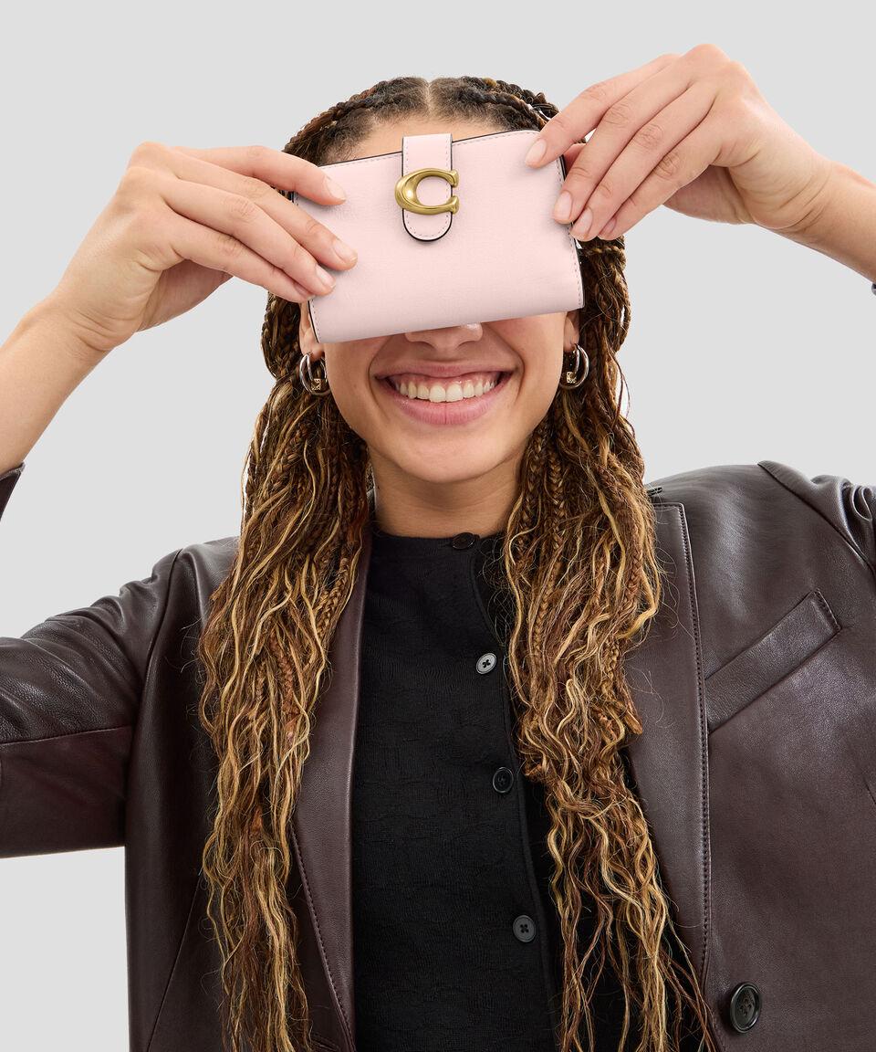 COACH Cartera Rosa En Piel Tabby Mujer