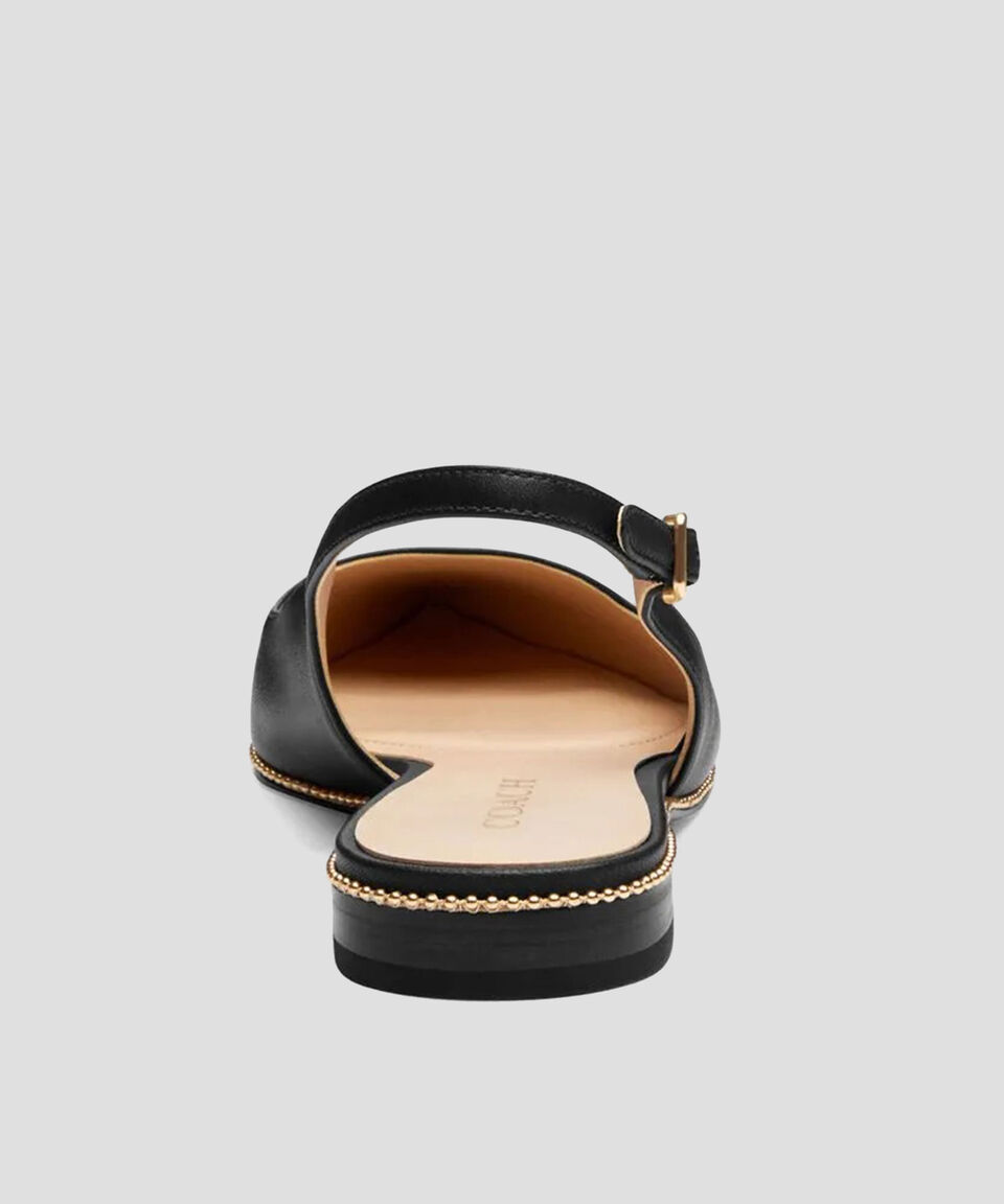 Coach Flats En Piel Liso Mujer