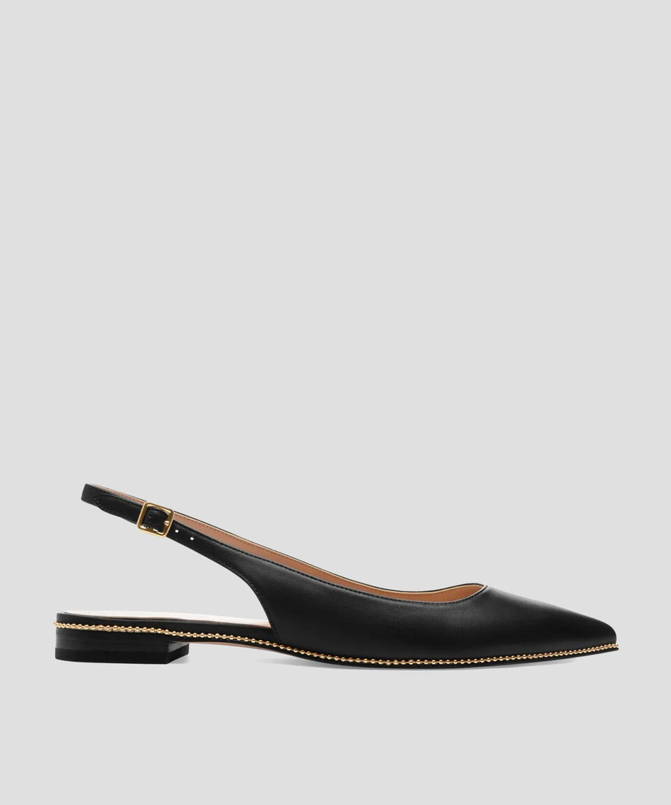 Coach Flats en piel liso Mujer