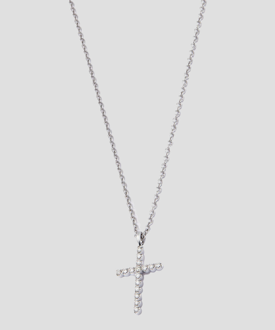 Suarez Colgante en oro blanco 18 Kilates con cruz Mujer