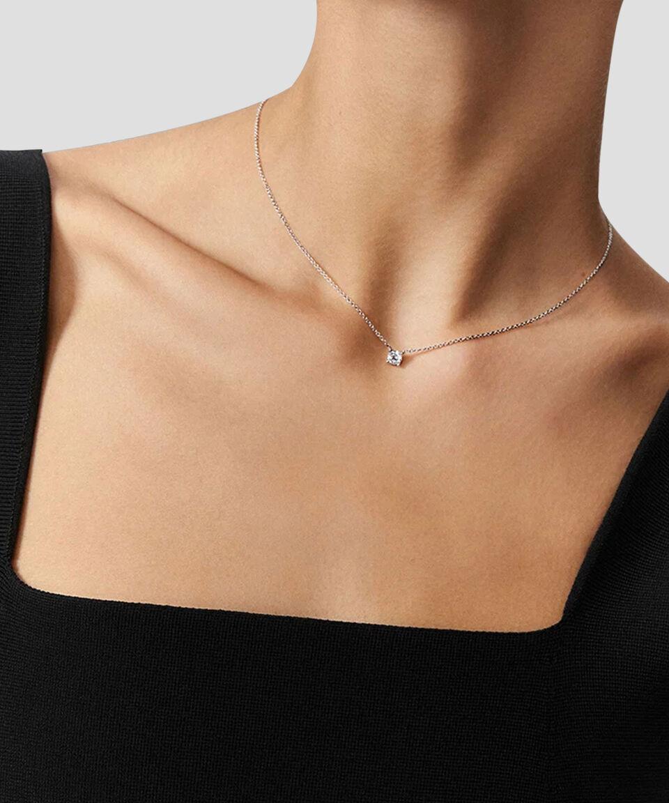 Suarez Colgante En Oro Blanco De 18 Kilates Con Diamantes Mujer