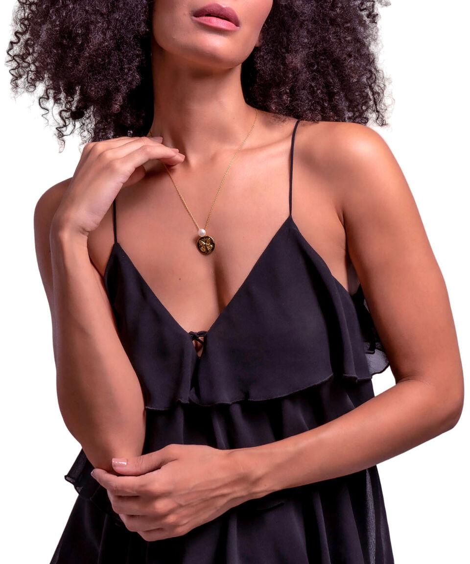 Pineda Covalin Collar Con Dije Circular De Mariposa Mujer