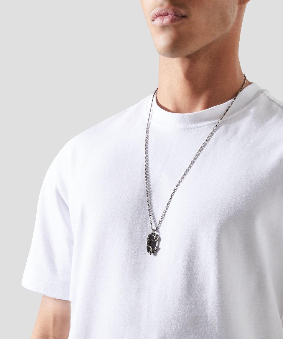 McQueen Collar Con Dije De Serpiente Y Calavera Hombre