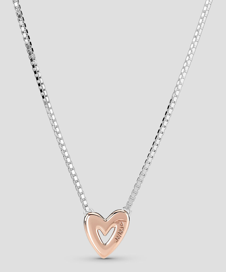 Pandora Collar Corazón En Plata .925 Con Zirconias Mujer