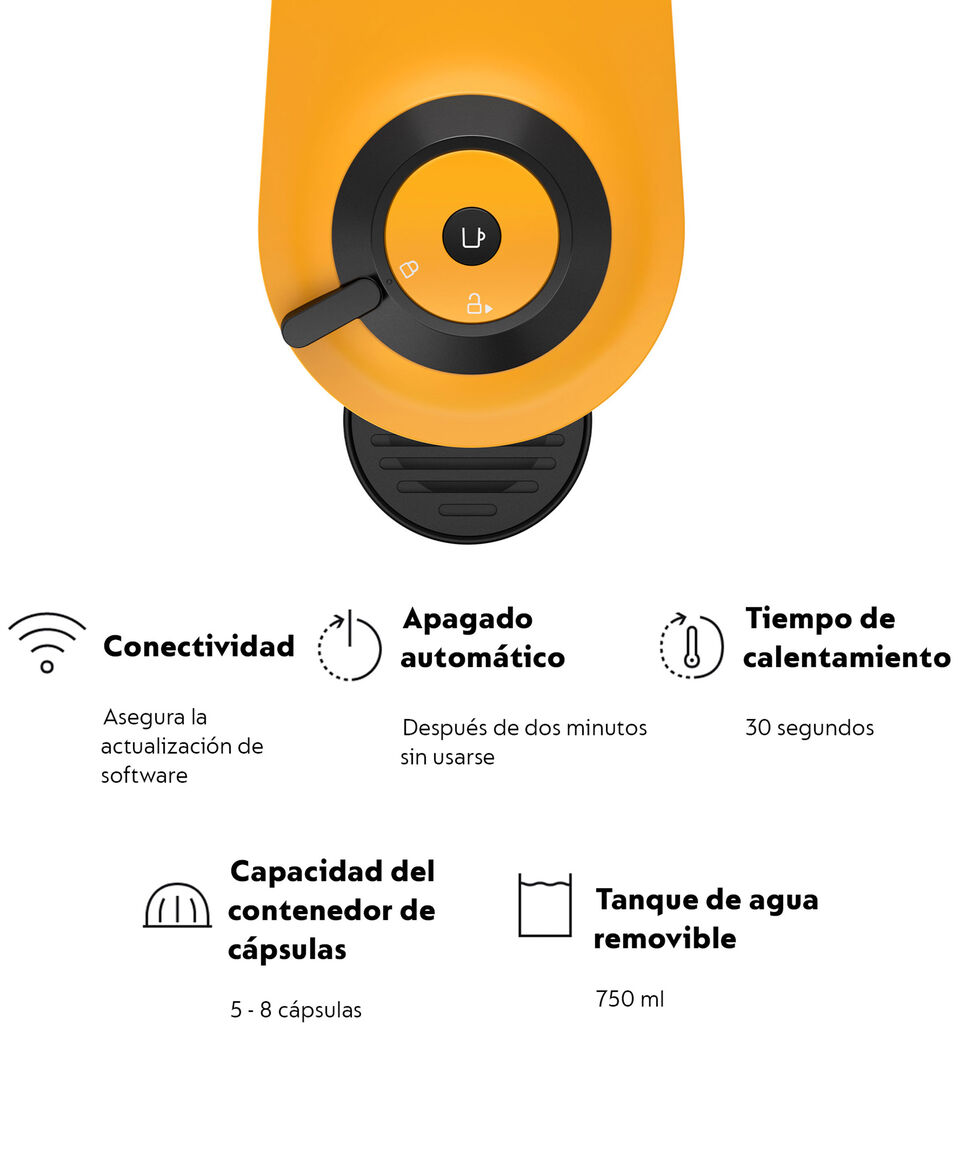 Nespresso Combo Cafetera Nespresso Vertuo Pop Amarillo