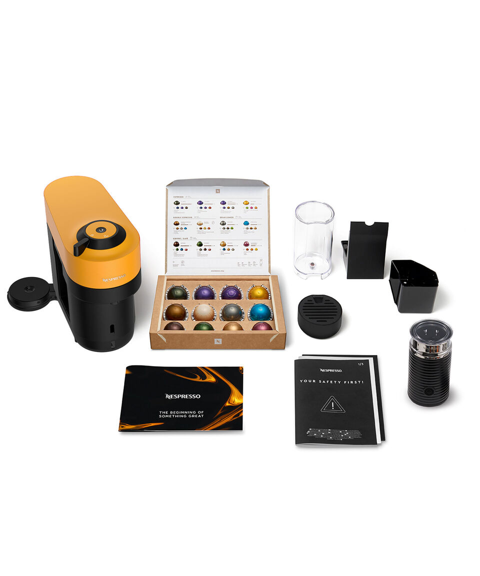 Nespresso Combo Cafetera Nespresso Vertuo Pop Amarillo