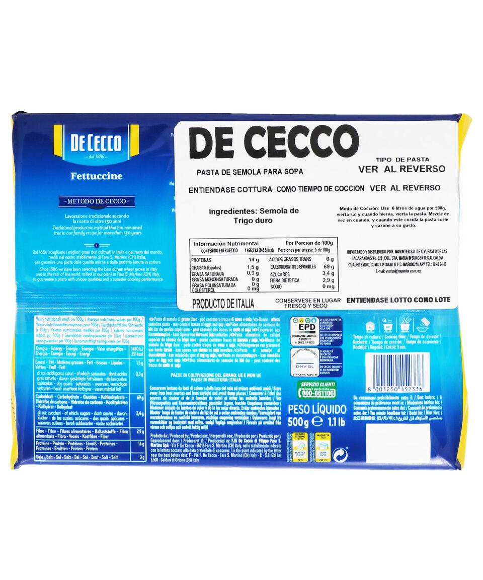 De Cecco Pasta De Sémola De Trigo Fettuccine 500 G