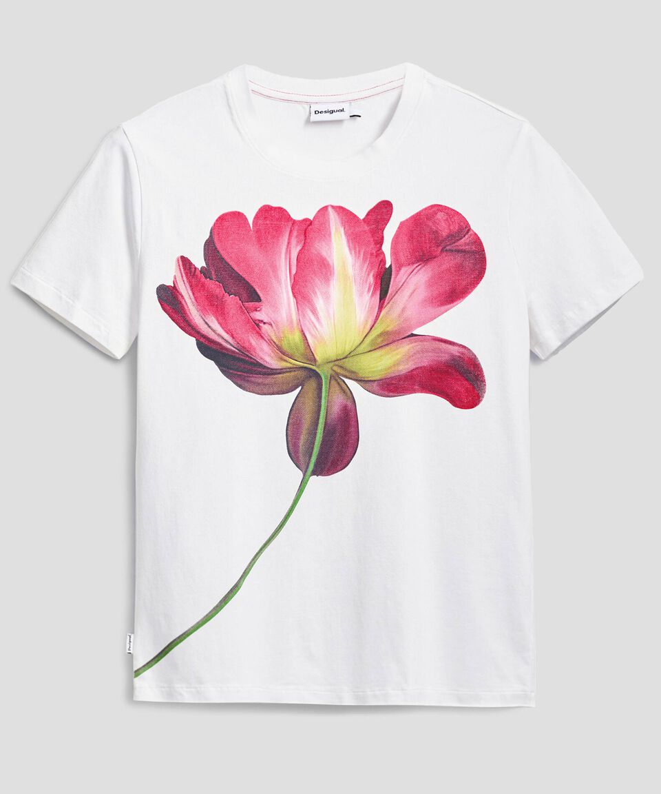 Desigual Camiseta Flor Grande Mujer