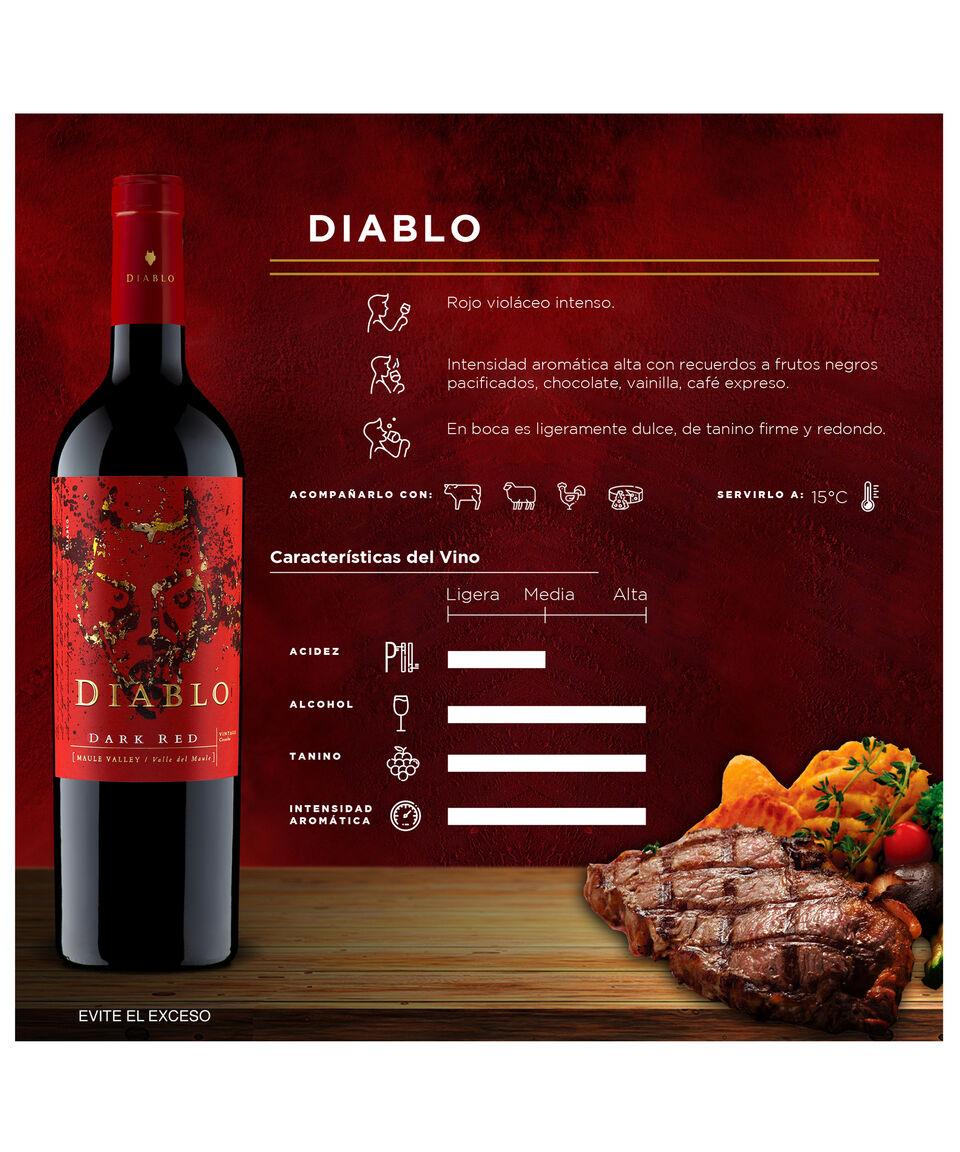 Diablo Vino Tinto Ensamble Dark Red 750 Ml