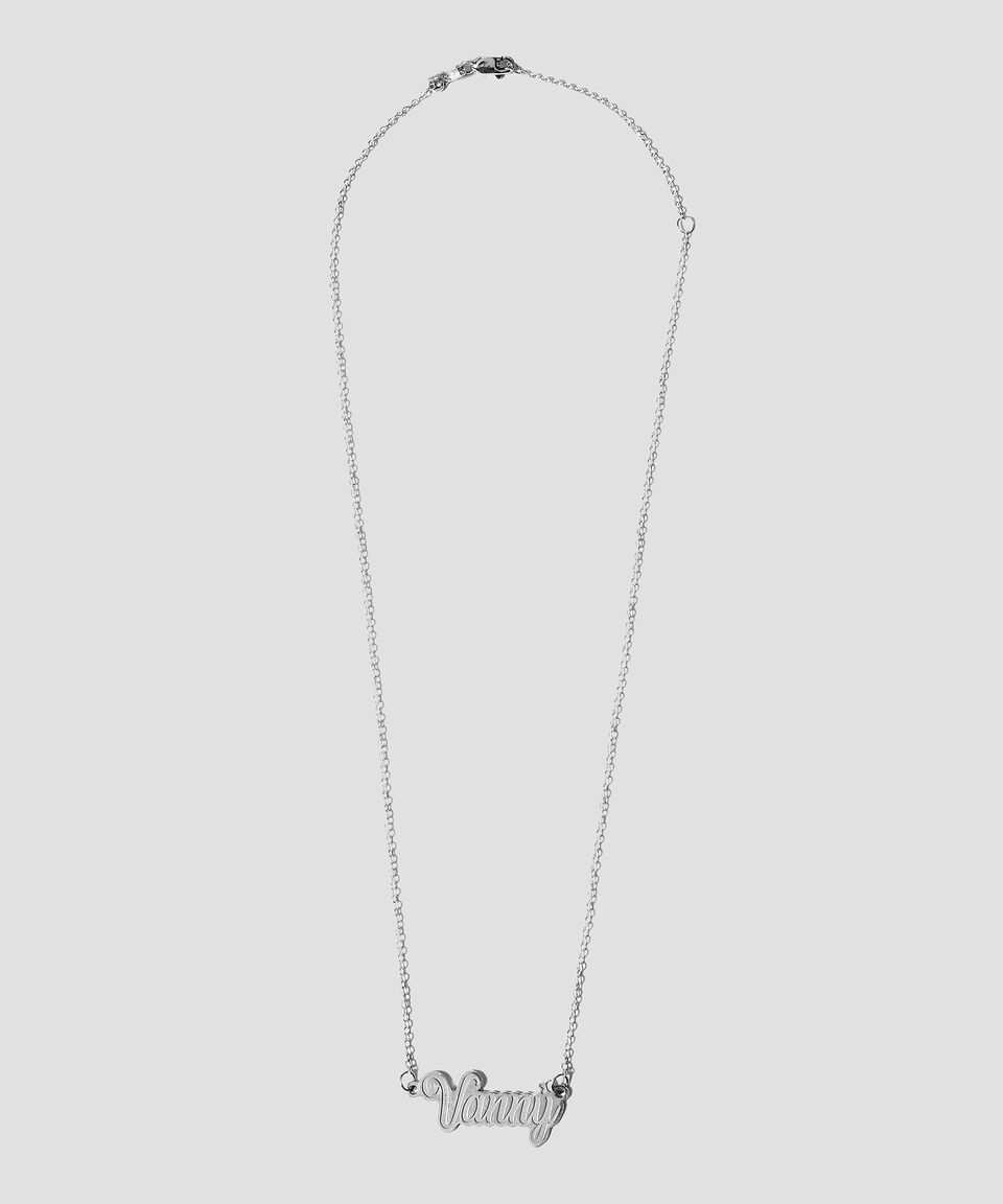 Tanya Moss Dije con tipografía y cadena en plata .925 Mujer