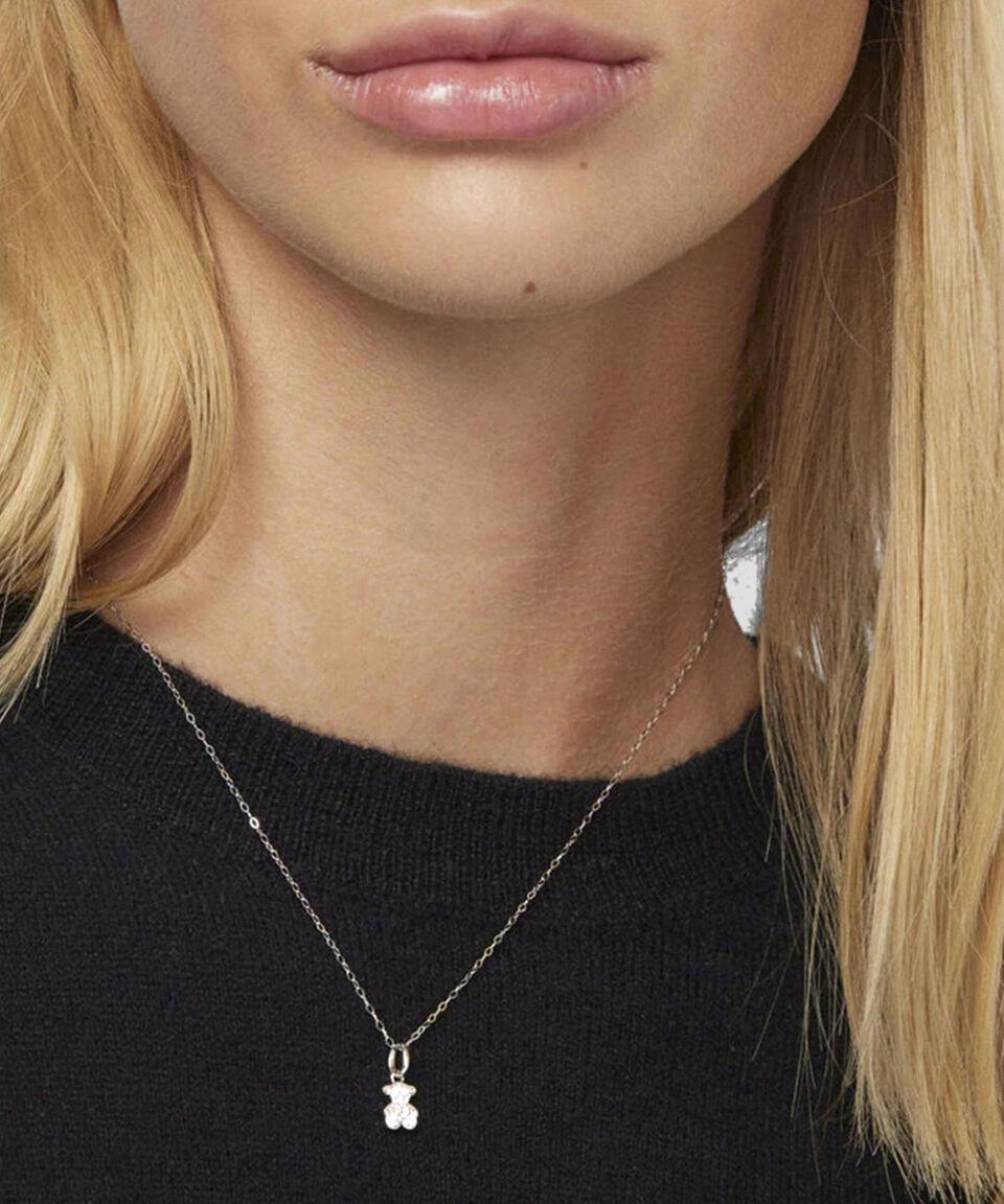 Tous Dije Oso En Oro Blanco De 18 Kilates Con Diamantes Sweet Dolls Mujer