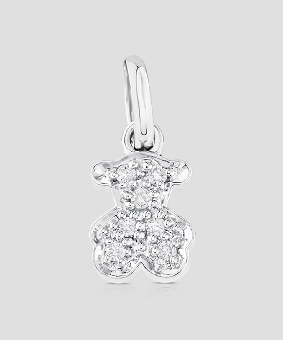 Tous Dije Oso en oro blanco de 18 Kilates con diamantes Sweet Dolls Mujer