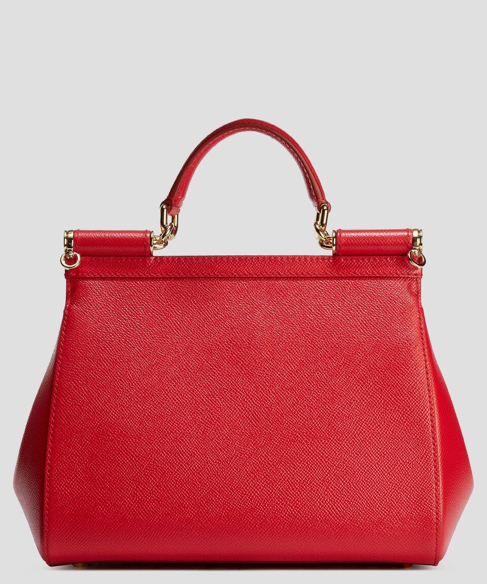 DOLCE & GABBANA Bolso Satchel Rojo En Piel Mujer