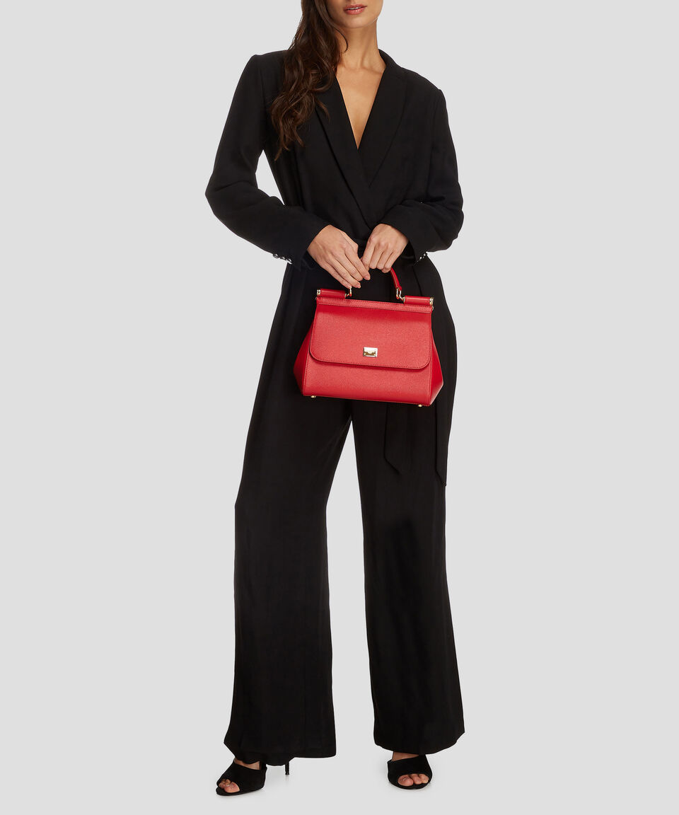 DOLCE & GABBANA Bolso Satchel Rojo En Piel Mujer