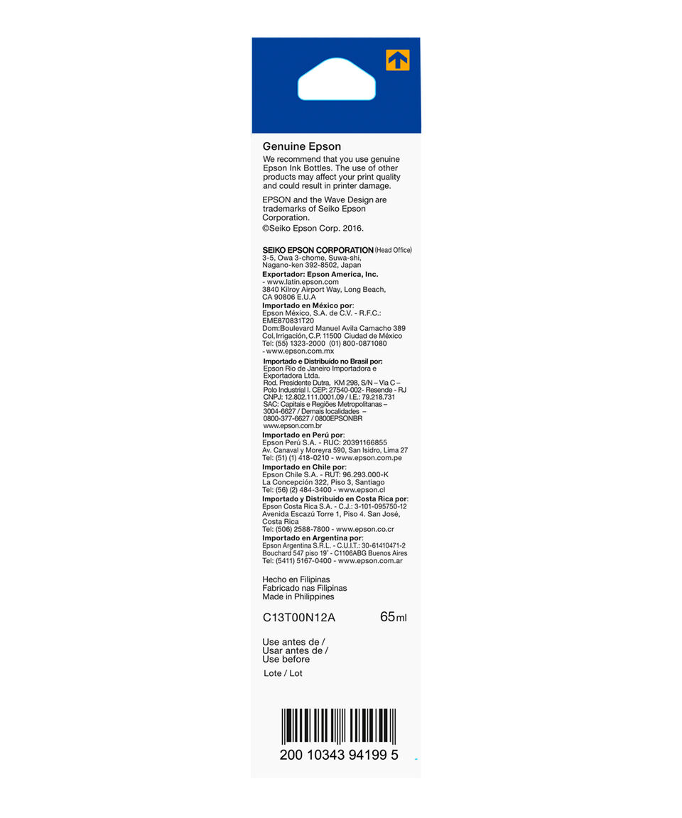 Epson Botella De Tinta 544 Magenta 65 Ml