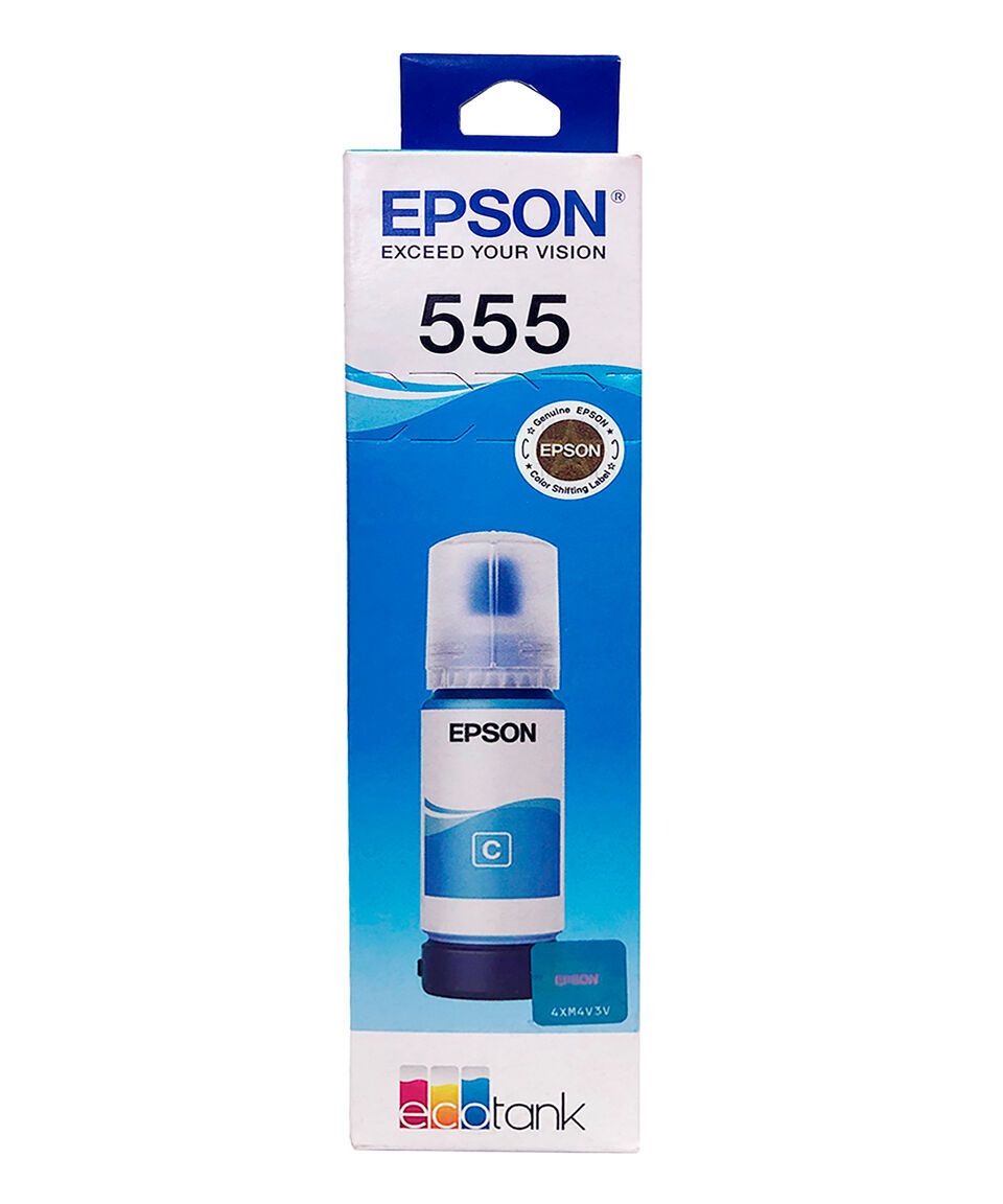 Epson Botella De Tinta T555 Cian