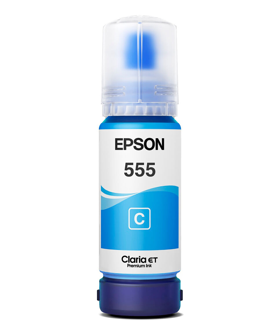 Epson Botella de Tinta T555 Cian
