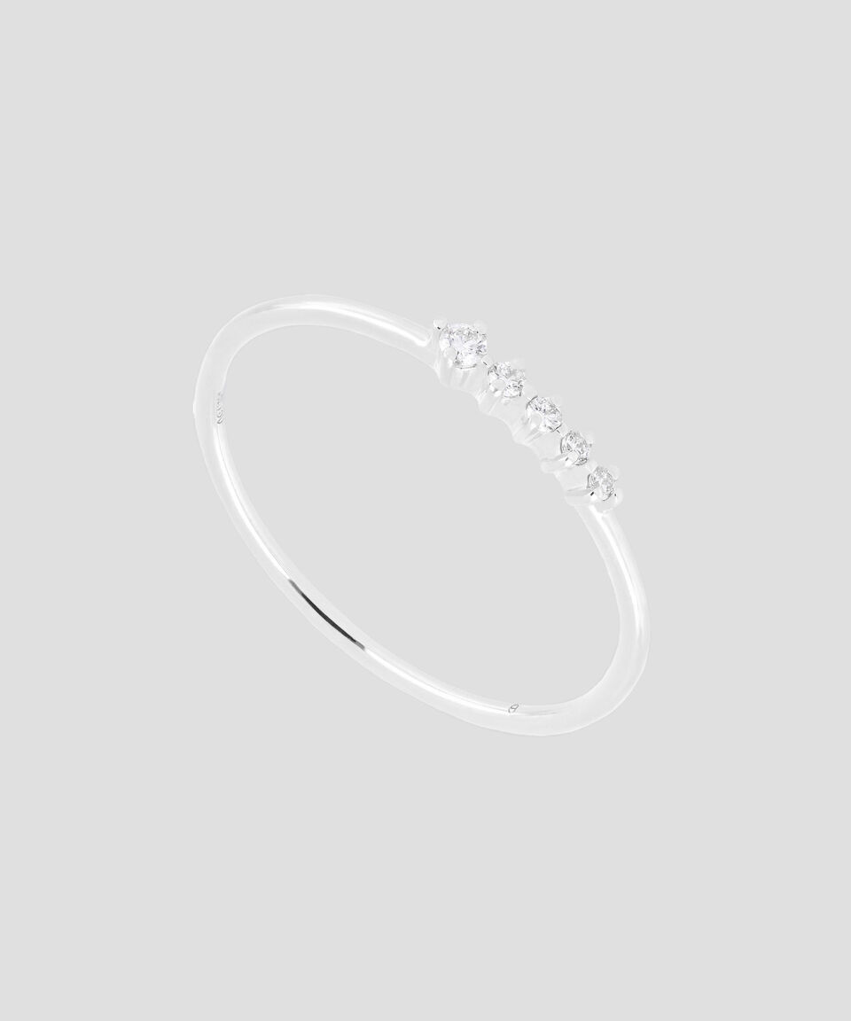 Eugenia Anillo En Oro Blanco De 18 Kts Mujer