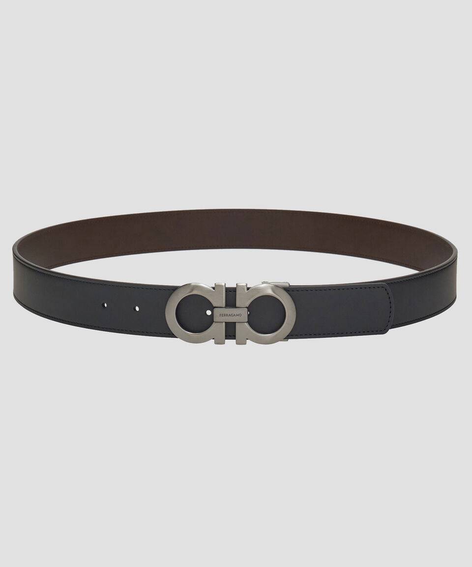 Ferragamo Cinturón De Piel Lisa Hombre