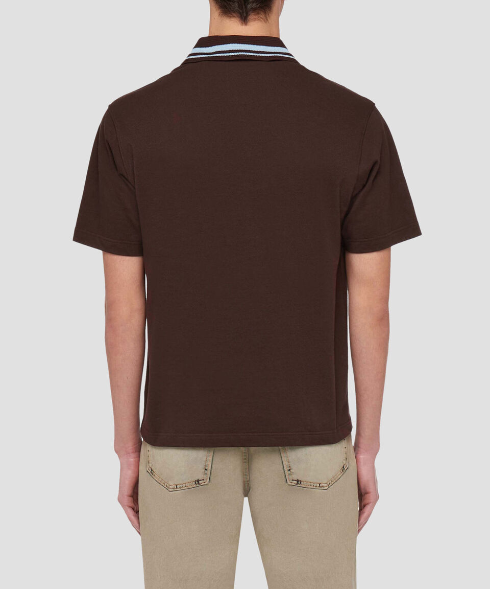 Ferragamo Polo De Algodón Orgánico Hombre