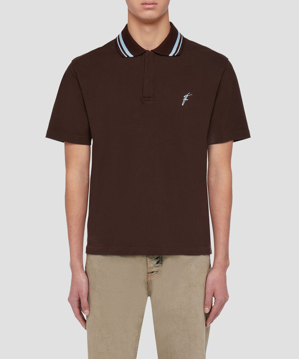 Ferragamo Polo de algodón orgánico Hombre