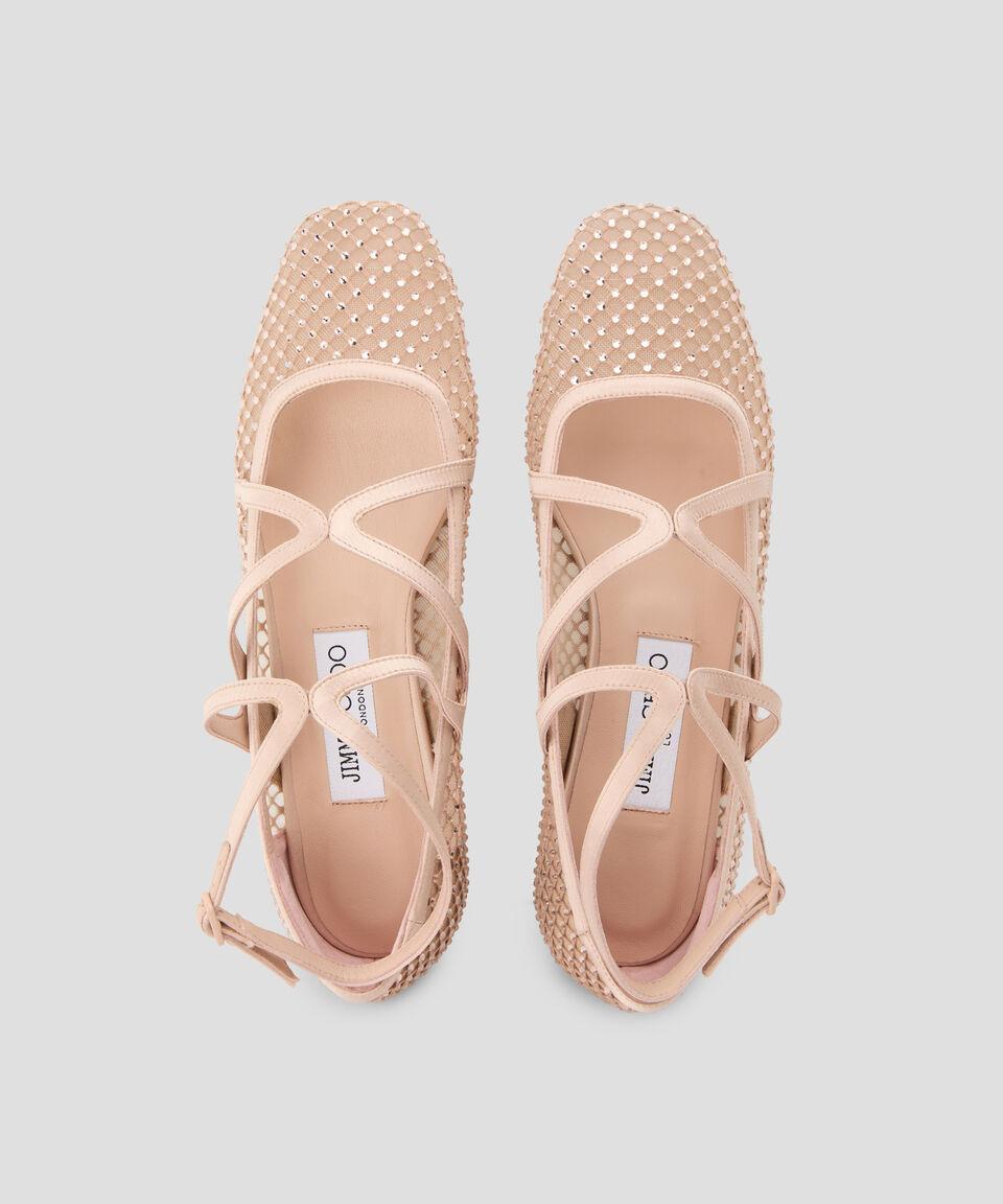 Jimmy Choo Flats Astoria Con Tacón Cuadrado Y Pedrería Mujer