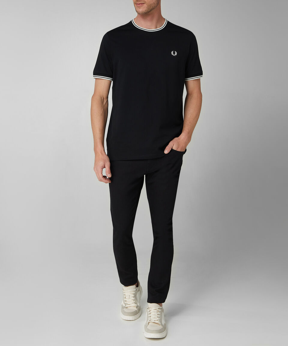 Fred Perry Playera De Manga Corta Lisa Hombre