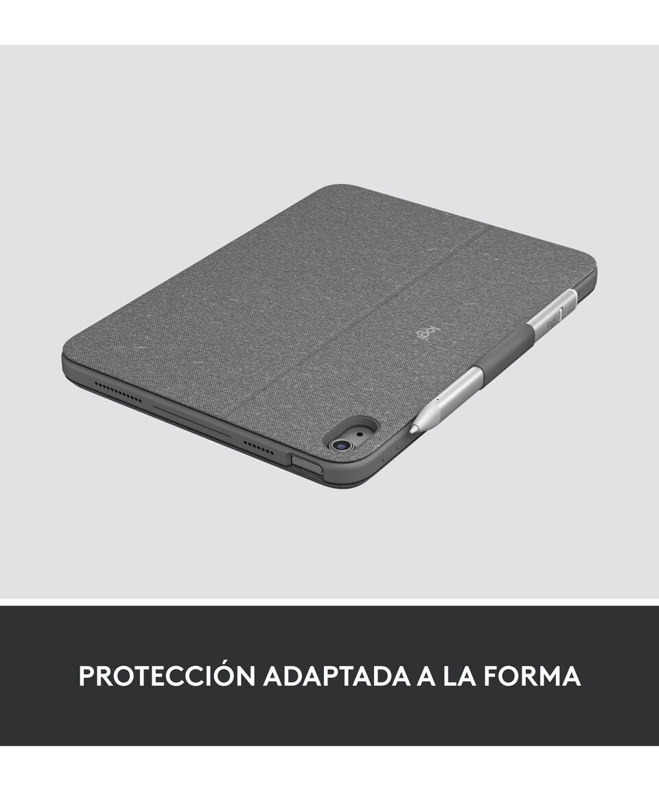 Logitech Funda Combo Touch Con Teclado Trackpad Para IPad Gen 10 - Gris Oxford