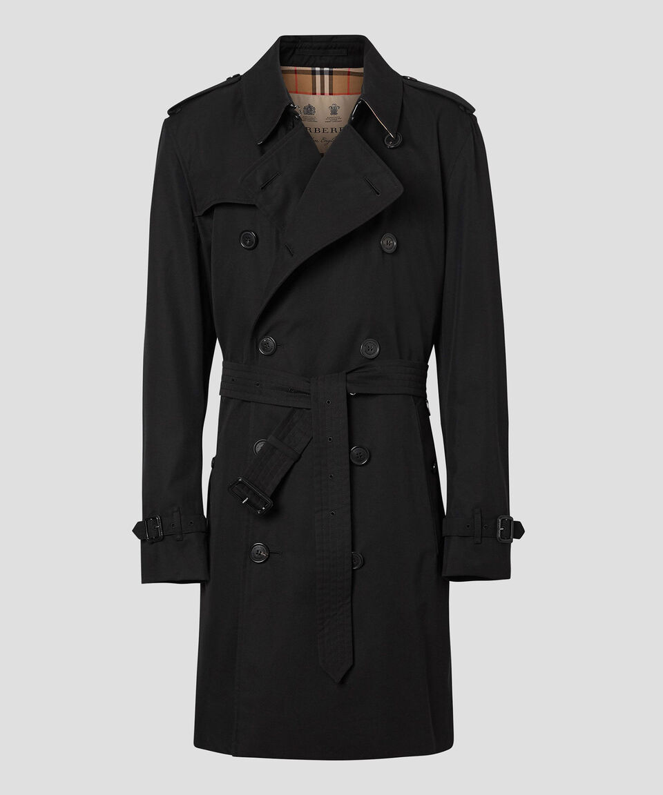 Burberry Gabardina De Tafetán Con Botonadura Cruzada Hombre