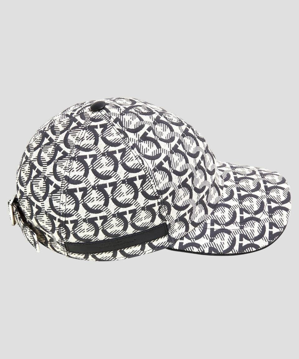 Ferragamo Gorra De Béisbol Con Estampado Gancini Entrelazado Hombre