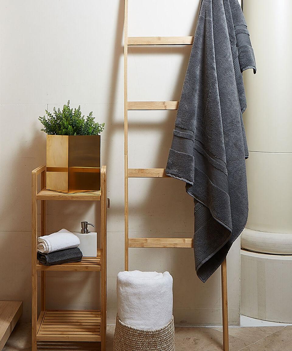 Hamam Toalla De Baño Pera En Algodón Gris Oscuro