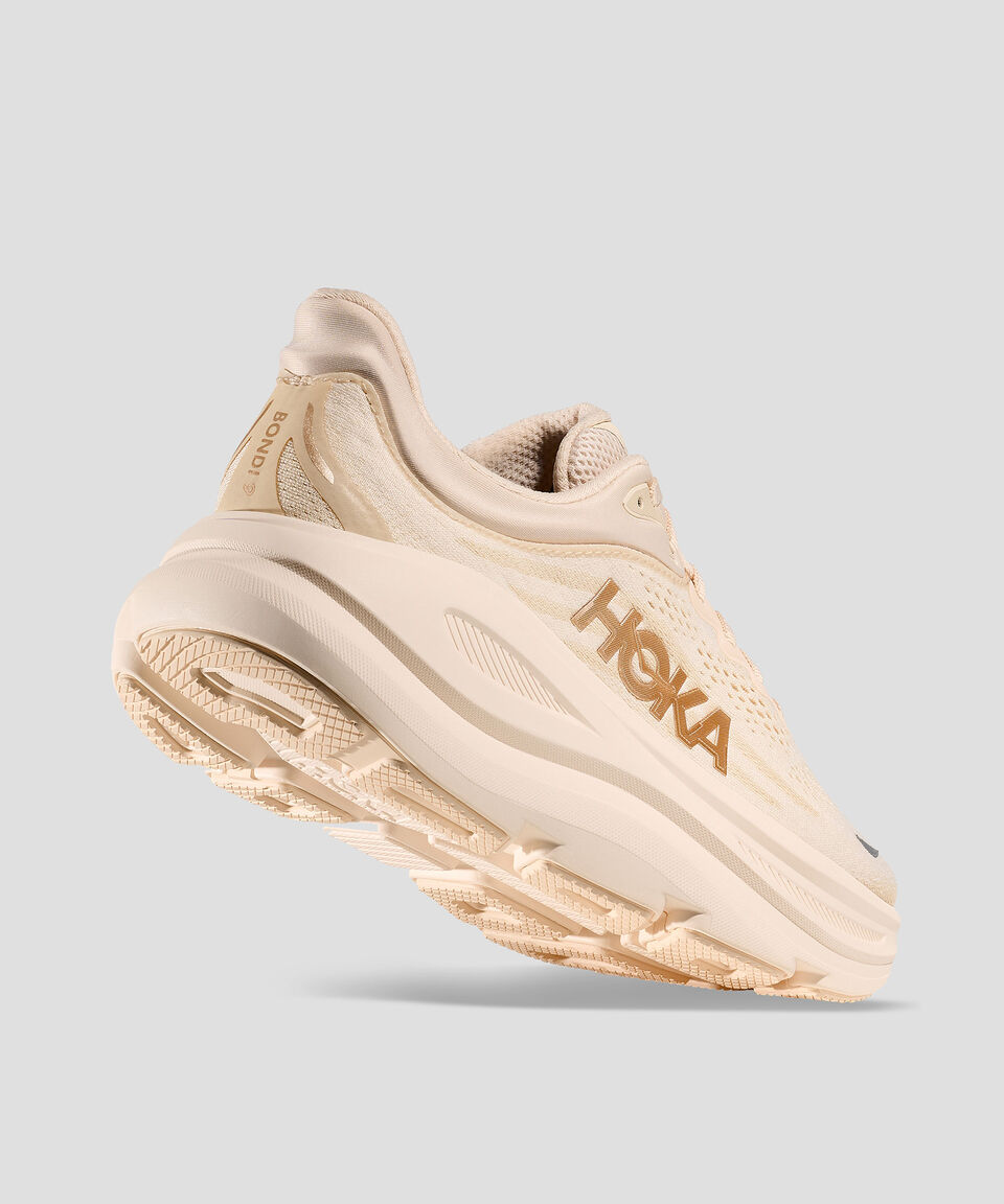 Hoka Tenis Bondi 9 Crema Mujer