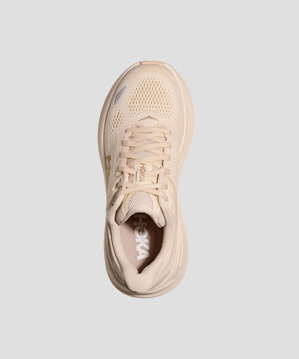 Hoka Tenis Bondi 9 Crema Mujer
