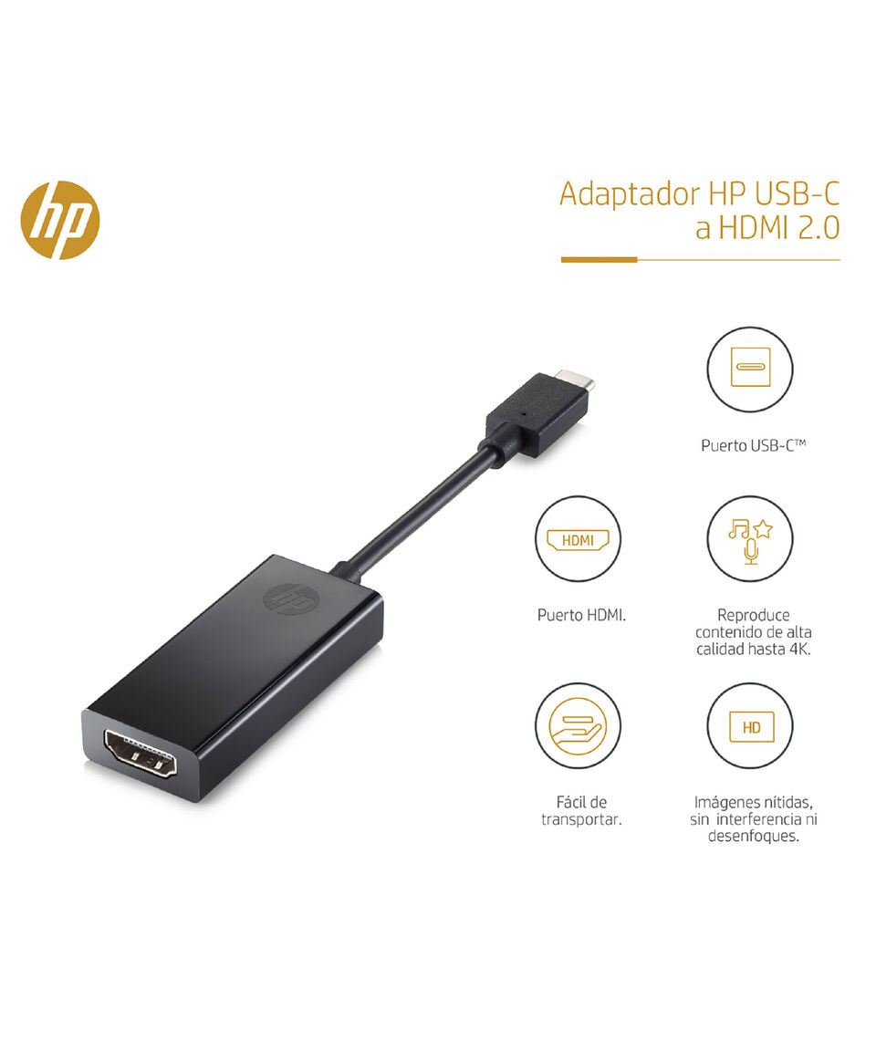 Hp Adaptador HP USB-C A HDMI 2.0 (2PC54AA)