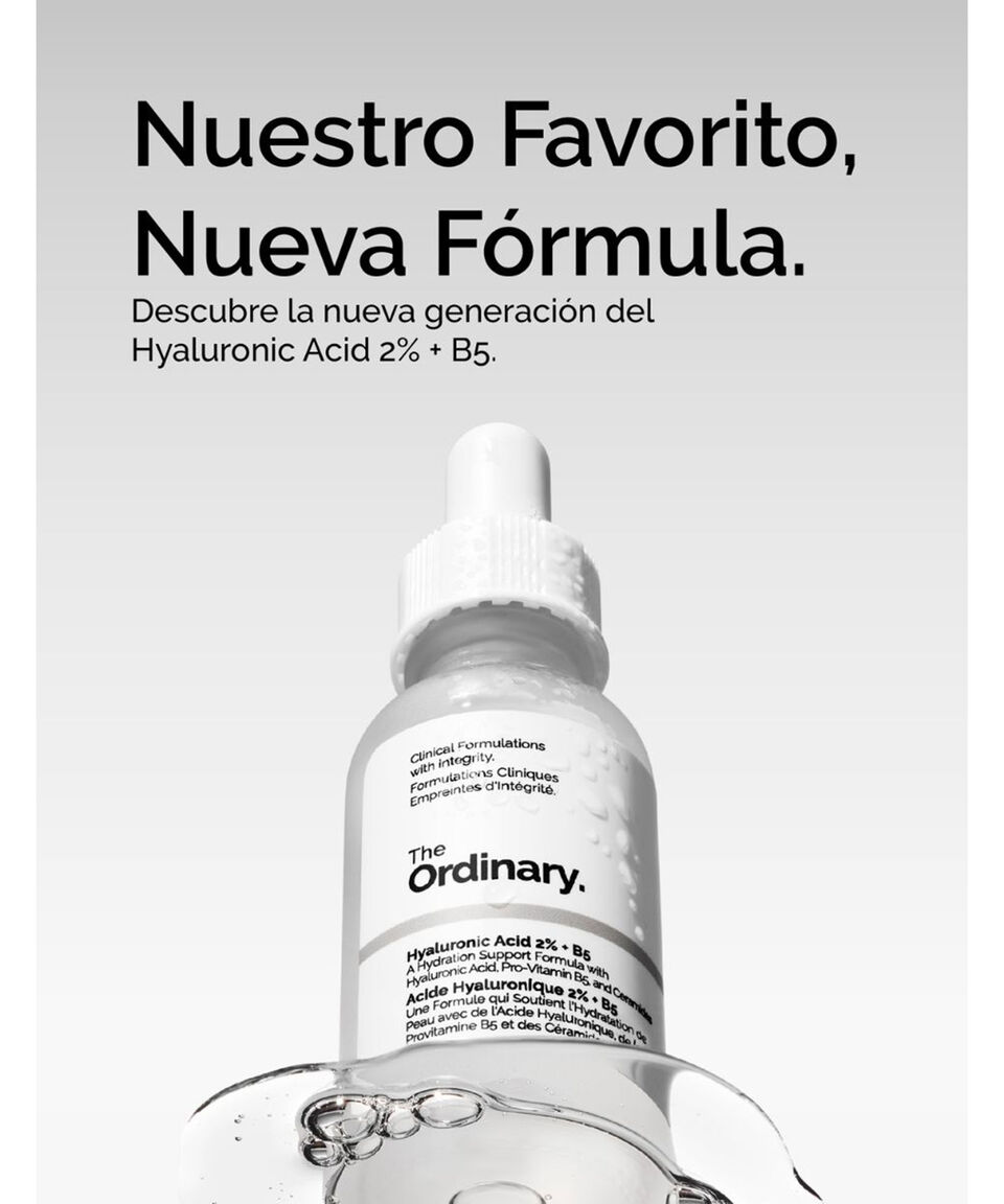The Ordinary Hyaluronic Acid 2% + B5 (Suero Hidrante Con Ácido Hialurónico Y Ceramidas) 30 Ml