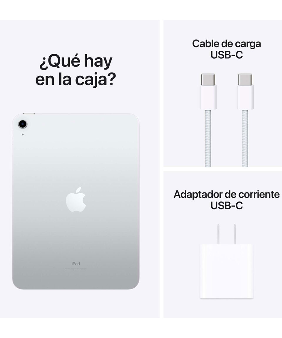 Apple IPad (Décima Generación) 10.9" Chip A14 Bionic 64 GB Plata